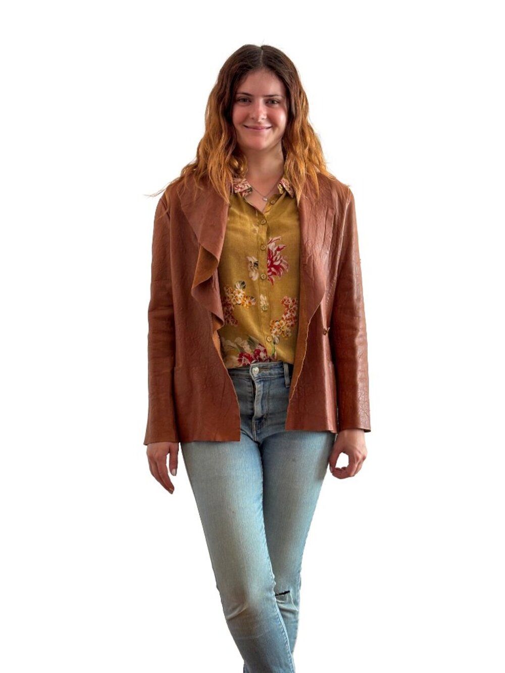 XIAOYAN LIN LEATHER JACKET M